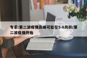 专家:第二波疫情高峰可能在5-6月份/第二波疫情开始